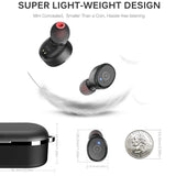 TOZO T10 TWS Bluetooth 5.0 Earbuds【True Wireless Stereo】 with Wireless Charging Case Headphones IPX8 Waterproof in-Ear Built-in Mic Headset Premium Sound with Deep Bass for Sport