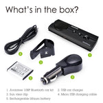 Avantree 10BP MULTIPOINT Bluetooth V4.0 Hands-Free Visor Car Kit, Support GPS, Music, Wireless in Car Handsfree Speakerphone Compatible with iPhone, Samsung Smartphones