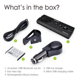 Avantree 10BP MULTIPOINT Bluetooth V4.0 Hands-Free Visor Car Kit, Support GPS, Music, Wireless in Car Handsfree Speakerphone Compatible with iPhone, Samsung Smartphones