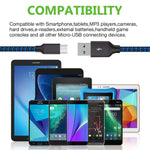 Micro USB Cable, 3Pack 6FT Android Charger Cord Long Nylon Braided Sync and Fast Charging Cables Compatible Samsung Galaxy S6 S7 Edge, Kindle, Android & Windows Smartphones, Xbox, PS4 and More-Blue