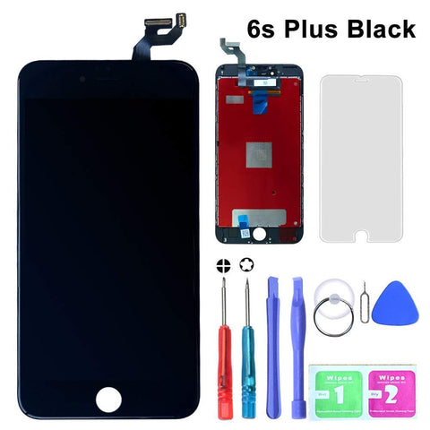 SZRSTH Compatible with iPhone 6S Plus Screen Replacement Black 5.5 Inch LCD Display with 3D Touch Screen Digitizer Frame Full Assembly Include Full Free Repair Tools Kit+Instruction+Screen Protector