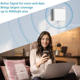 Home Cell Phone Signal Booster for All Carriers 3G 4G LTE - Multi Band Mobile Phone Repeater with 2 Antennas Boost Verizon AT&T Voice and Data Signal Up to 4,500Sq Ft (Band 2/4/5/12/13/17)
