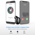 Mpow EM1 Bluetooth Earpiece, V4.1 Wireless Headphones, 6-Hr Playing Time Mini Bluetooth Earbud with Microphone, Invisible Car Bluetooth Headset for Cell Phone (One Pcs, Two Charger)