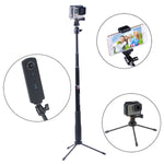 Smatree Q3 Telescoping Selfie Stick with Tripod Stand Compatible for GoPro Hero Fusion/7/6/5/4/3+/3/Session/GOPRO Hero (2018)/Action Cameras, Ricoh Theta S/V, SJCAM, AKASO, Xiaomi Yi and Cell Phones