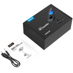 Nulaxy Bluetooth Car FM Transmitter Wireless Audio Adapter Receiver Handsfree Voltmeter Car Kit TF Card AUX USB 1.44 Display On/Off Button Folder Play Mode - KM24 Silver