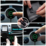 REIIE Bluetooth Car Kit, Bluetooth Car Audio Receiver Wireless Talking Hands-Free for Music Streaming, Multi-Point Access, Siri/Voice Activation, Noise Cancelling with Bulit-in Mic, 3.5mm AUX Input