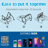 Google Cardboard, Splaks V2 Google Cardboard Mobile VR Cardboard 3D VR Glasses Compatible with Phones Up to 6 inch with Magnetic Trigger, Phone Sucker, Comfortable Forehead Pad Nose Pad and Strap