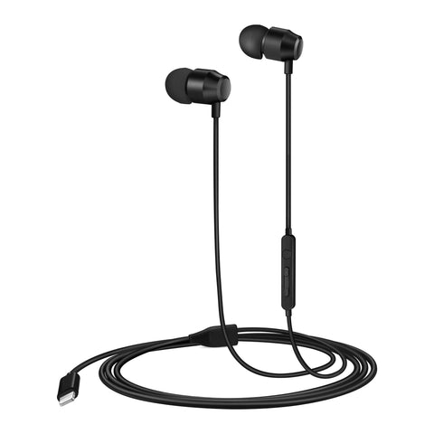 PALOVUE Earflow in-Ear Lightning Headphones Magnetic Earphones MFi Certified Earbuds with Microphone Controller Compatible iPhone X/XS/XS Max/XR iPhone 8/P iPhone 7/P (Metallic Black)