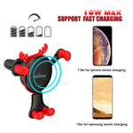 aickar Fast Wireless Car Charger Mount, Adjustable Gravity Air Vent Phone Holder, 7.5W Compatible for iPhone XR XS Max XS X 8 8 Plus, 10W for Samsung Galaxy S9 S9+ S8 S8+ Note 8 and More
