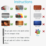 Fixate Gel Pads Sticky Phone Holder Nano Rubber (Round Square, 6pcs)…