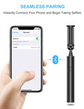 JTWEB Selfie Stick Bluetooth All in One Selfie Sticks Upgrade Aluminum Design for iPhone Xs/XS max/XR/X/8/8P/7/7P/6s/6/5, Android Galaxy S9/8/7/6/Note, Huawei, Nubia, More (Selfie Stick Compact)