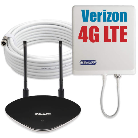 SolidRF 2nd Version Cell Phone Signal Booster Tri-Band Verizon 4G LTE Cellular Booster AT&T Verizon T-Mobile Sprint 2G/3G for Home Supports 5,000 Sq Ft All Carriers