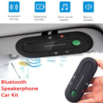 Salemar Handsfree Bluetooth Visor Speakerphone Car Kit Bluetooth Wireless Audio Music Receiver with USB Charging Ports (MP3 & Charger)