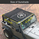 Bestaoo Polyester Full Mesh Sun Shade Top Cover Provides for Jeep Wrangler TJ 1997-2006 (Star)