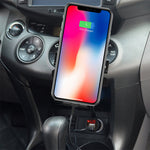 Cigarette Lighter Car Mount,3-In-1 Wireless Charging&Car Phone Holder&Dual USB Charger,LED Display Voltage Current for Samsung Galaxy Note9 S9 S8 Plus,iPhone X/XR/XS Max/8 Plus QI-Enabled Phone[Black]