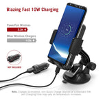 TaoTronics Phone Holder for Car, Wireless Car Charger Mount, Qi Fast Charge Phone Mount for Samsung Galaxy S10 S9 S8 S7 Edge S6 Edge+ Note8 and Standard Charge for iPhone Xs Max XR X 8 7 Plus
