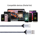 USB Type C Cable, 5 Pack 6ft FiveBox Fast USB Type C Phone Charger Cord for Samsung Galaxy S10 S10+ S9 S8 Plus Note 9 8, LG V20 G5 G6 V30, HTC, Huawei, Google Pixel, Moto X4/Z2, Nexus 6P 5X, ZTE Blade