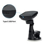 PITAKA New Magnetic Wireless Charging Windshield Car Mount[Suction Cup Magmount Qi]-Premium Luxury 360 Degree Rotation Fast Charge Suction Cup Phone Holder for Qi Smartphones