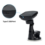 PITAKA New Magnetic Wireless Charging Windshield Car Mount[Suction Cup Magmount Qi]-Premium Luxury 360 Degree Rotation Fast Charge Suction Cup Phone Holder for Qi Smartphones