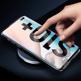 Eabuy Galaxy S10 Plus Case, 360° Full Body Transparent Tempered Glass with Magnetic Adsorption Metal Bumper Case Cover for Samsung Galaxy S10 Plus Black