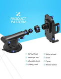 Mpow Upgrade Dashboard Car Phone Mount,Adjustable Windshield Holder Cradle with Strong Sticky Gel Pad Compatible iPhone Xs MAX/XS/XR/X/8/8Plus/7/7Plus/6s/6P/5S, Galaxy S6/S7/S8/S9, Google, Huawei etc
