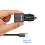 Meagoes Fast Car Charger, Compatible Samsung Galaxy S7 Edge / S7 / S7 Active / S6 Edge / S6 / S5 / S4, Note 5/4, with Rapid Micro USB Charge Cable, Quick Charge 3.0 and 3A Charging Port Car Adapter