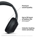 Sony Noise Cancelling Headphones WH1000XM3: Wireless Bluetooth Over the Ear Headphones with Mic and Alexa voice control - Industry Leading Active Noise Cancellation - Black