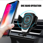 Wireless Car Charger Mount, 10W Fast Qi Car Charger Holder for iPhone X 8 Samsung Galaxy S9 S8 S7 LG Premium Charge Stand Cars Kit with QC3.0 Quick Gravity Dock and Cell Phone Air Vent Set - Upgraded