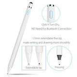 Stylus Pen, XIRON Active Stylus Pens for Touch Screens, 1.5mm Fine Point Smart Digital Pencil Compatible iPad and Most Tablet with Anti-Fouling Glove, Good for Drawing and Writing on iPad, White
