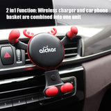 aickar Fast Wireless Car Charger Mount, Adjustable Gravity Air Vent Phone Holder, 7.5W Compatible for iPhone XR XS Max XS X 8 8 Plus, 10W for Samsung Galaxy S9 S9+ S8 S8+ Note 8 and More