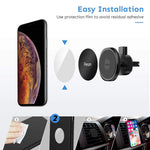 Magnetic Phone Car Mount, Penom Cell Phone Holder for Car Universal Air Vent Magnet Car Phone Mount Fits iPhone Xs Max XR X 8 7 6S 6 Plus and Most Smartphones (Black)