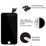For iPhone 6S Screen Replacement LCD Black - with [ Proximity Sensor] [ Ear Speaker] [ Front Camera] [ Repair Tools] Display Touch Digitizer Frame Assembly Full Repair Kit