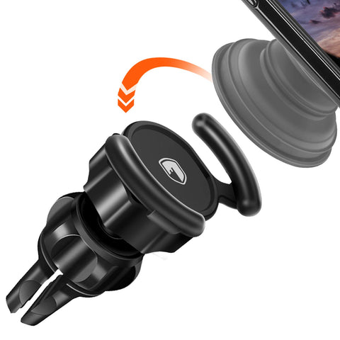 FITFORT Universal Air Vent Car Mount - 360° Rotation Clip Car Mount Phone Holder with Adjustable Switch Lock for All Smartphones GPS Navigation