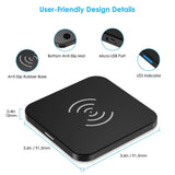 CHOETECH Wireless Charger, Qi Certified Wireless Charging Pad Compatible with iPhone Xs Max/XS/XR/X/8/8 Plus, Samsung Galaxy S10/S10+/S10E/Note 9/S9/S9+/Note 8/S8/S7, New AirPods and More