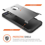 Trianium iPhone 8 Plus Case [Duranium Series] with Holster Case Heavy Duty Cover and Built-in Screen Protector for Apple iPhone8 Plus Phone (2017) Belt Clip Kickstand [Full Body Protection]- Gunmetal