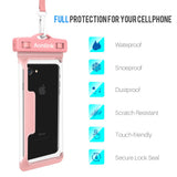 Universal Waterproof Case, Lansen Waterproof Phone Pouch Dry Bag Compatible with iPhone Xs/XR/XS Max/8/7/7 Plus/6S/6/6S Plus, Samsung Galaxy S9/S9 Plus/S8/S8 Plus/Note 8 6 5 4,HTC-[2 Pack]