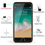 OMOTON SmoothArmor 9H Hardness HD Tempered Glass Screen Protector for Apple iPhone 8 Plus / iPhone 7 Plus, 2 Pack