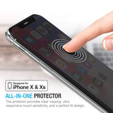 Maxboost Privacy Glass Screen Protector for iPhone Xs & iPhone X 2018 2017 (3 Packs) Tempered Glass for Apple iPhone Xs X Anti-Spy/Scratch/Fingerprint (Work with Most case) Easy Install - 3 Pack