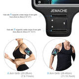Galaxy S10+/S9+/S8+ Armband, JEMACHE Gym Run Workout Arm Band Case for Samsung Galaxy S10 Plus/S9 Plus/S8 Plus with Card Holder Pouch (Black)