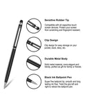 Stylus Pens innhom Stylus Pen for Touch Screens iPad iPhone Tablets Samsung Kindle and Black Ink Ballpoint Pens-2 in 1 Stylists Pens 12 Pack 1 Year Warranty