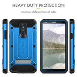 LG Stylo 4 Case, Evocel [Explorer Series Pro] Premium Full Body Case with Glass Screen Protector, Belt Clip Holster, Metal Kickstand for LG G Stylo 4 (2018), Blue (EVO-LGSTYLO4-CC02)
