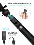 Yoozon Selfie Stick Tripod Bluetooth, Extendable Phone Tripod Selfie Stick with Wireless Remote Shutter for iPhone Xs MAX/XR/XS/X/8/8P/7/7P/6s/6, Galaxy S9/S8/S7/S6/Note 9/8, Huawei and More