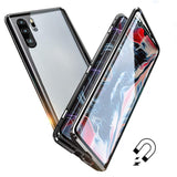 Anyos Compatible Huawei P30 pro Case, Magnetic Case Series Ultra-Thin Adsorption Metal Frame with Tempered Glass Cover Built-in Screen Protector (Black)