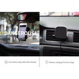 Qi Wireless Charger Apple iPhone X Magic Case Included-Vent Mounted 2-in-1 Magnetic Charging Pad for iPhone X 360 Degree Rotation Strong Magnetic Holder for Vehicle Wireless Charger