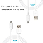 Sharko Adaptive Fast Charger Kit for Samsung Galaxy S7/S7 Edge/S6/Note5/4 /S3 (Wall Charger + Car Charger + 2 x Micro USB Cable) White (S7 Fast Charger Set)