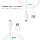 Sharko Adaptive Fast Charger Kit for Samsung Galaxy S7/S7 Edge/S6/Note5/4 /S3 (Wall Charger + Car Charger + 2 x Micro USB Cable) White (S7 Fast Charger Set)