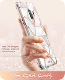 i-Blason Samsung Galaxy S9 Plus Case, [Built-in Screen Protector] [Cosmo] Full-Body Glitter Clear Bumper Case for Galaxy S9 Plus (2018 Release) (Marble)