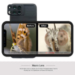 iPhone Xs Max Lens, 6 in 1 Dual Phone Camera Lens Kit [ 180 Degree Fisheye, 0.65X Super Wide Angle, 10X/20X Macro, 2X Zoom Telescope Lens ] with Phone Protective Case Cover for Apple iPhone Xs Max