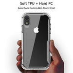 iPhone XR Case, Soft Shockproof Case Heavy Duty Protective Cover Shock Absorption Case,Reinforced Corners TPU Bumper Hard PC Back Cover for iPhone XR 6.1 inch (Crystal Clear)