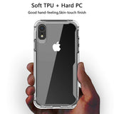 iPhone XR Case, Soft Shockproof Case Heavy Duty Protective Cover Shock Absorption Case,Reinforced Corners TPU Bumper Hard PC Back Cover for iPhone XR 6.1 inch (Crystal Clear)